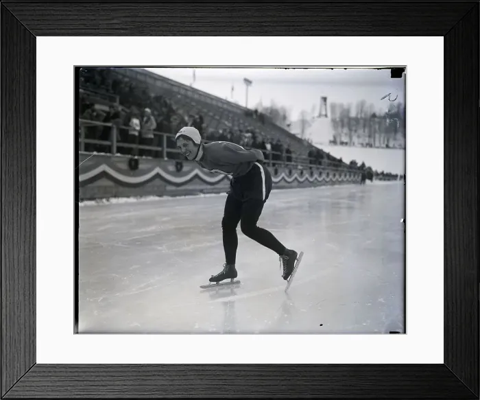 Framed Print : Speed Skater Kit Klein Framed Print : Speed Skater Kit Klein