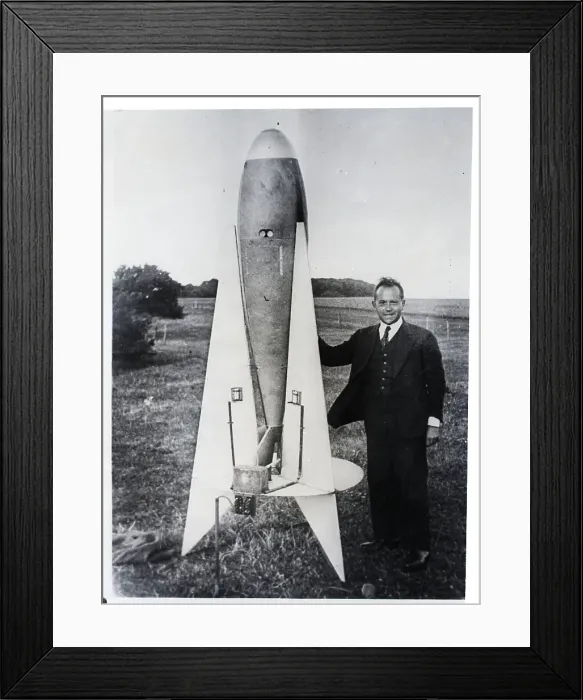 Framed Print : Johannes Winkler And His Rocket Framed Print : Johannes Winkler And His Rocket