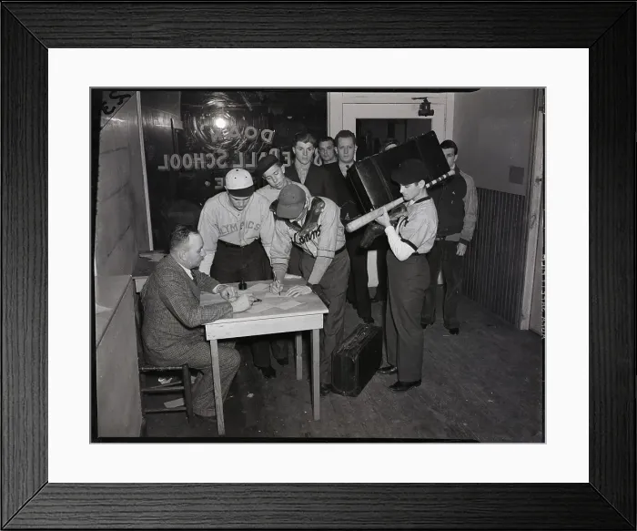 Framed Print : Players Register For Baseball Camp Framed Print : Players Register For Baseball Camp