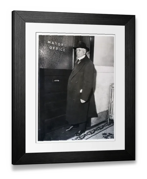 Framed Print : Jacob S. Coxey Entering Office