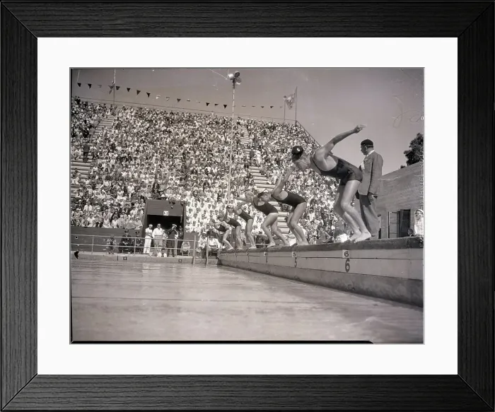 Framed Print : Start of Mens Freestyle Swim Framed Print : Start of Mens Freestyle Swim