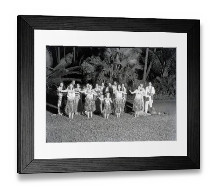 Framed Print : Group Of Hawaiin Dancers Framed Print : Group Of Hawaiin Dancers