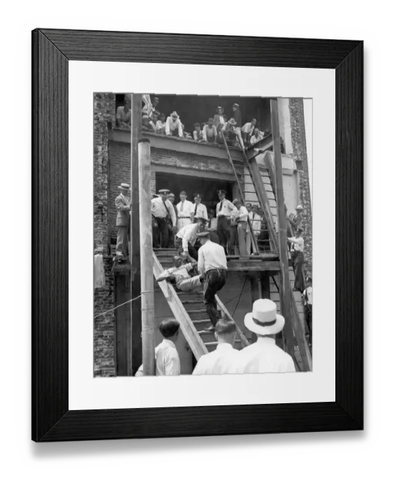 Framed Print : Veteran Being Pulled From Building Framed Print : Veteran Being Pulled From Building