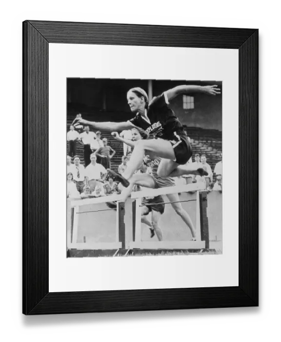 Framed Print : Babe Didrikson at 80-Meter Hurdle Tryouts Framed Print : Babe Didrikson at 80-Meter Hurdle Tryouts