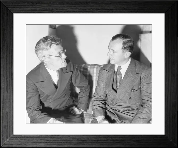Framed Print : Artists John Sloan and George Grosz Conversing