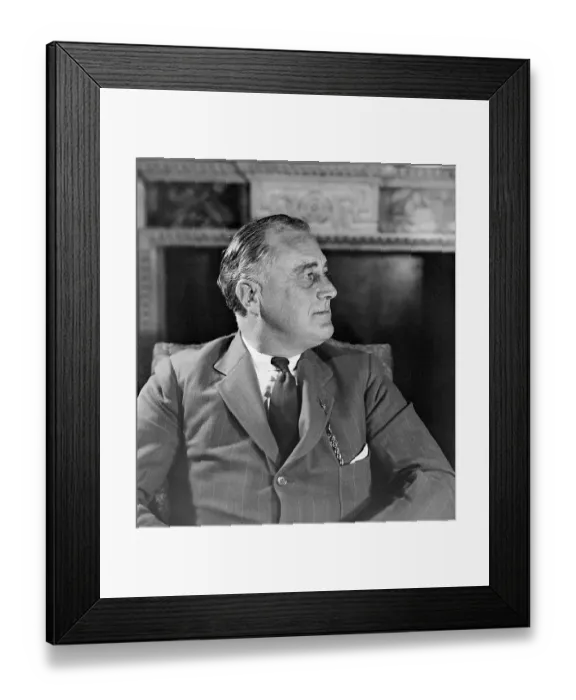 Framed Print : Franklin D. Roosevelt in Pensive Mood Framed Print : Franklin D. Roosevelt in Pensive Mood