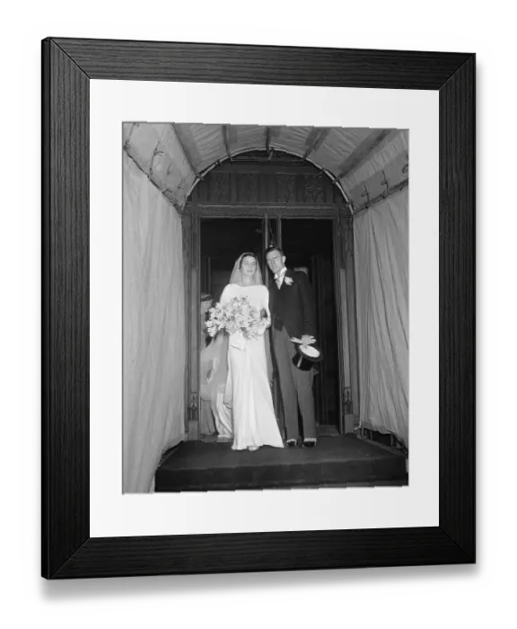 Framed Print : John D. Rockefeller III and Bride