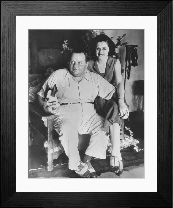 Framed Print : Roscoe Arbuckle with Addie McPhail Framed Print : Roscoe Arbuckle with Addie McPhail