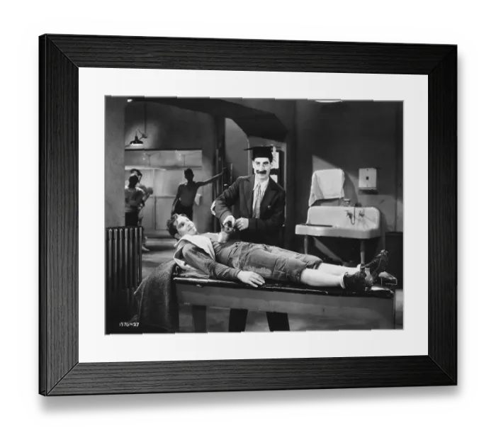 Framed Print : Groucho Marx and Brother on Set of Horse Feathers Framed Print : Groucho Marx and Brother on Set of Horse Feathers