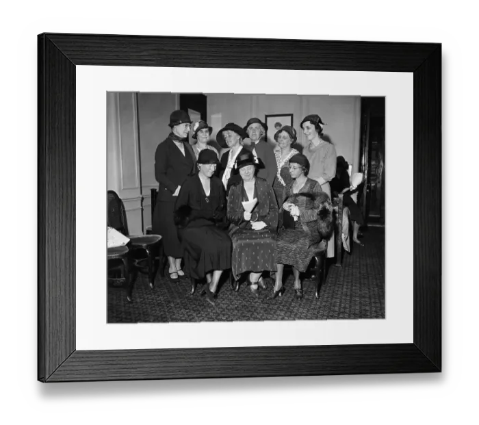 Framed Print : League Of Women Voters Delegates Pose Framed Print : League Of Women Voters Delegates Pose