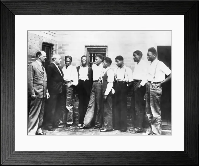 Framed Print : Scottsboro Defendants with Attorney