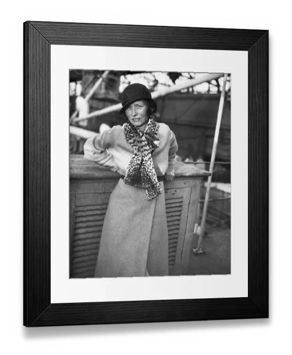 Framed Print : Edna St. Vincent Millay in Hat