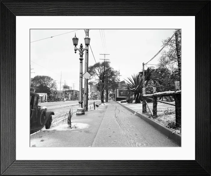 Framed Print : Hollywood Street After Snow Storm Framed Print : Hollywood Street After Snow Storm