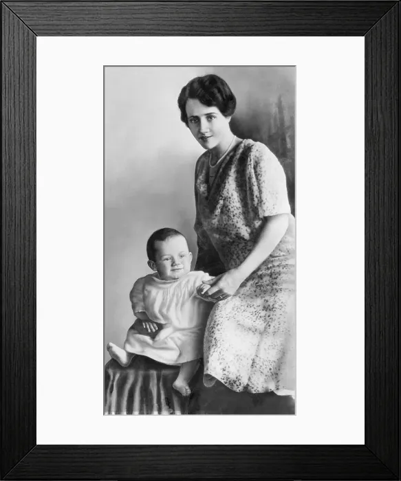 Framed Print : Anne Morrow Lindbergh with Her Son Framed Print : Anne Morrow Lindbergh with Her Son