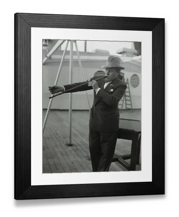 Framed Print : Cartoonist Robert Ripley Lighting his Pipe Framed Print : Cartoonist Robert Ripley Lighting his Pipe