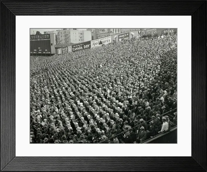Framed Print : Yankee Stadium Crowd in 1932 Framed Print : Yankee Stadium Crowd in 1932