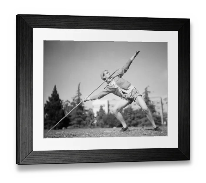 Framed Print : Babe Didrikson Throwing the Javelin Framed Print : Babe Didrikson Throwing the Javelin