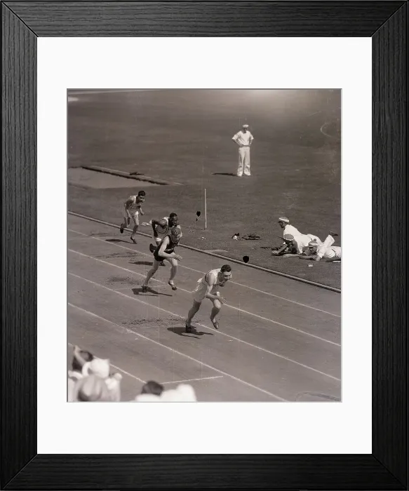 Framed Print : Olympic Runners at Start of Race Framed Print : Olympic Runners at Start of Race