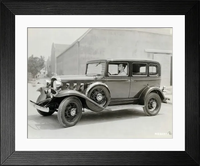 Framed Print : Buster Keaton Driving His 1932 Chevrolet Framed Print : Buster Keaton Driving His 1932 Chevrolet