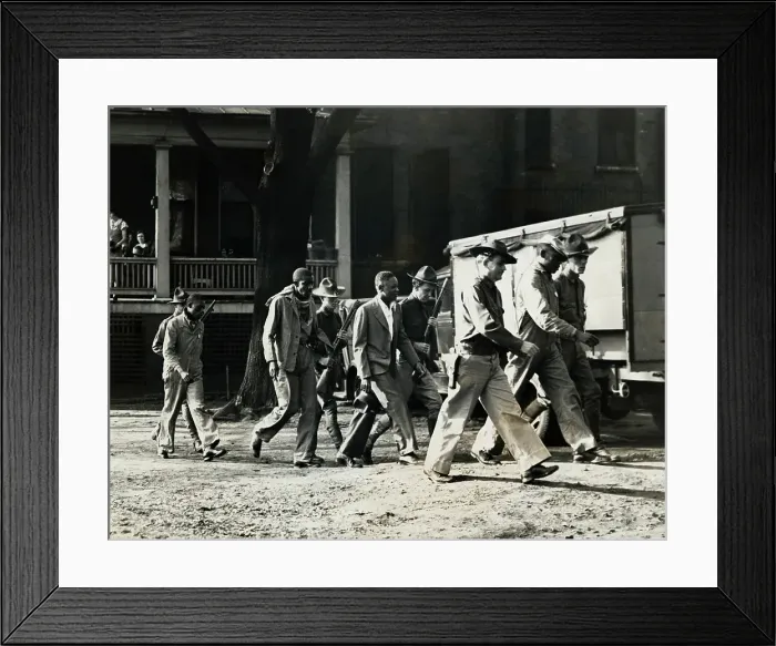 Framed Print : National Guardsmen with Scottsboro Suspects Framed Print : National Guardsmen with Scottsboro Suspects