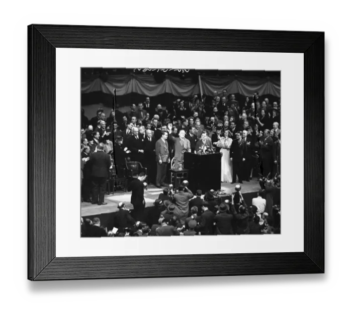 Framed Print : FDR at Campaign Rally Framed Print : FDR at Campaign Rally