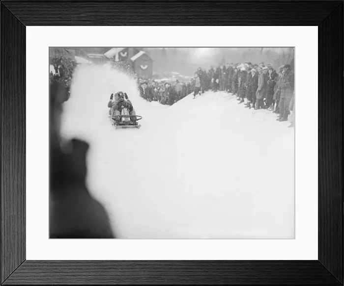 Framed Print : Bobsled Run at 1932 Winter Olympics Framed Print : Bobsled Run at 1932 Winter Olympics
