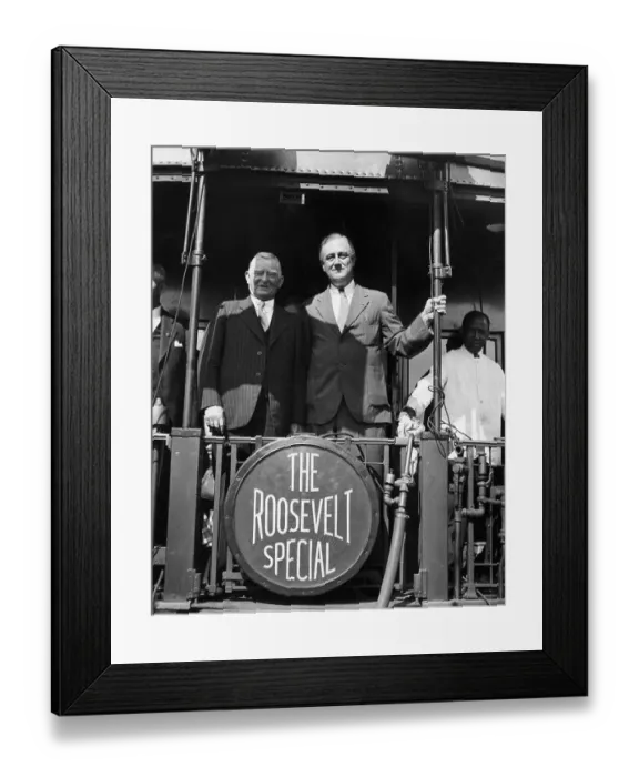 Framed Print : John Garner and FDR Campaigning Framed Print : John Garner and FDR Campaigning