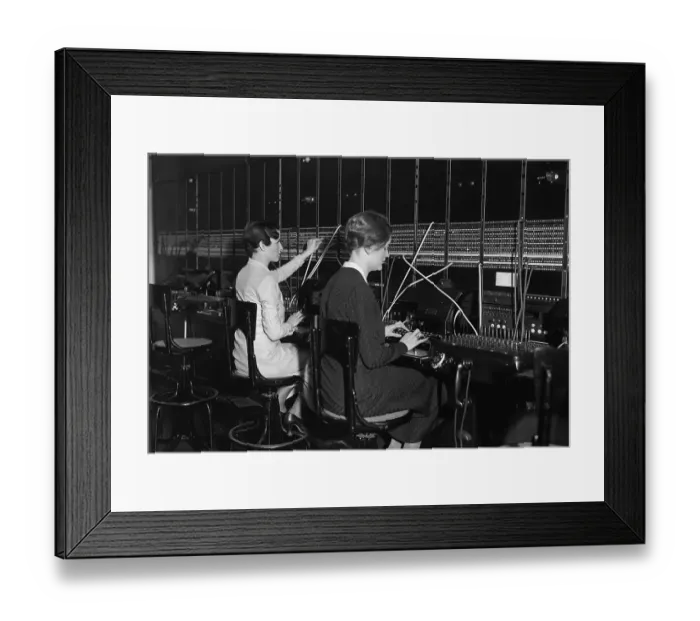 Framed Print : Telephone Operators & Supervisor Framed Print : Telephone Operators & Supervisor