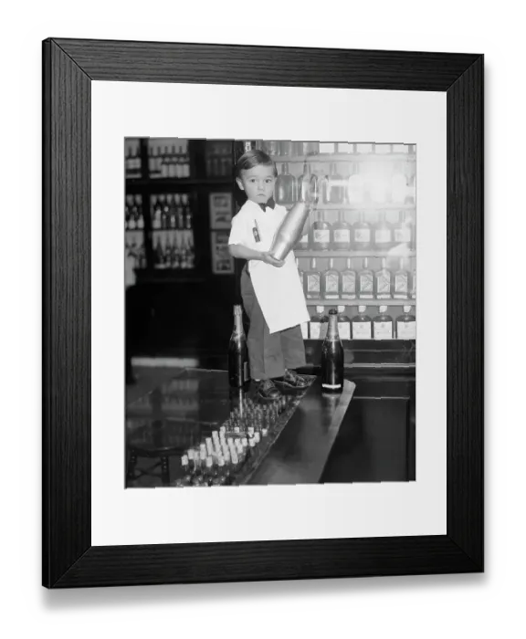 Framed Print : Four Year Old Bartender, Sloppy Joe, Jr