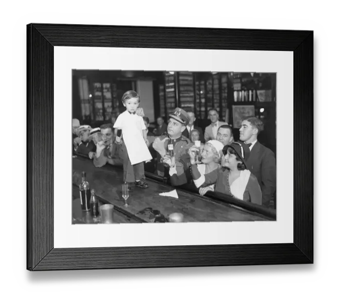 Framed Print : Four Year Old Bartender, Sloppy Joe, Jr