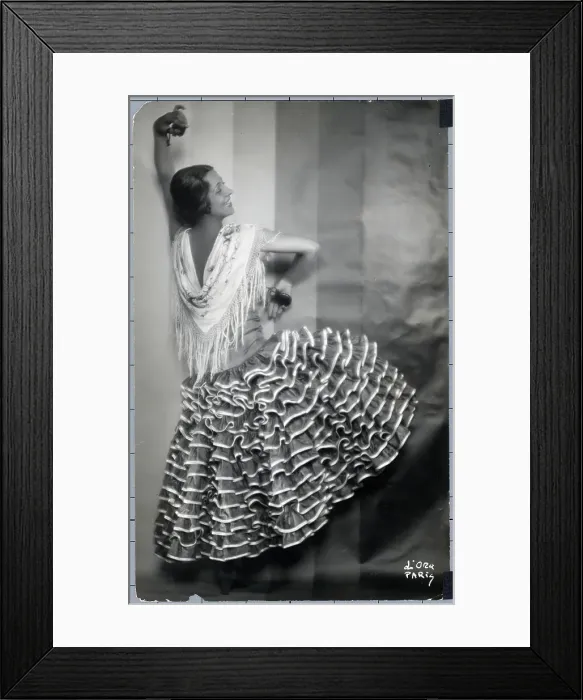 Framed Print : Young Woman In Argentine Costume Framed Print : Young Woman In Argentine Costume
