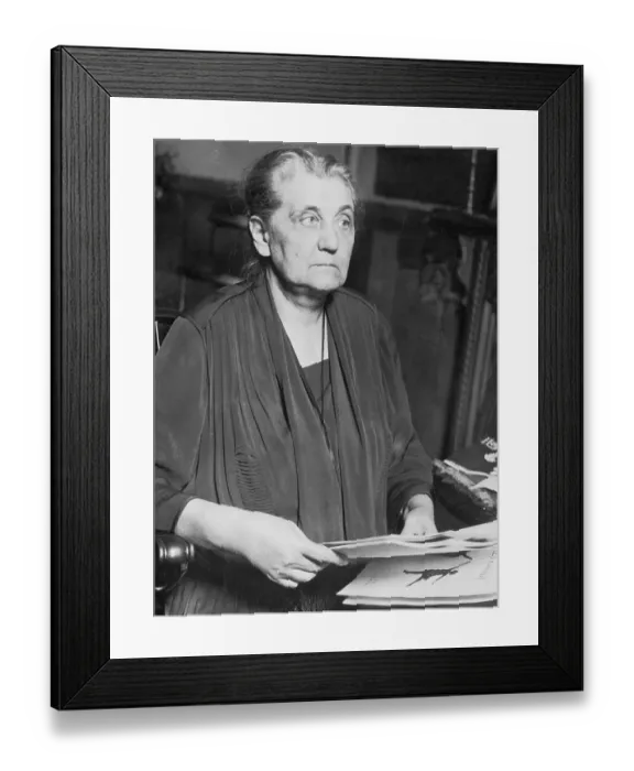 Framed Print : Jane Addams with Documents Framed Print : Jane Addams with Documents