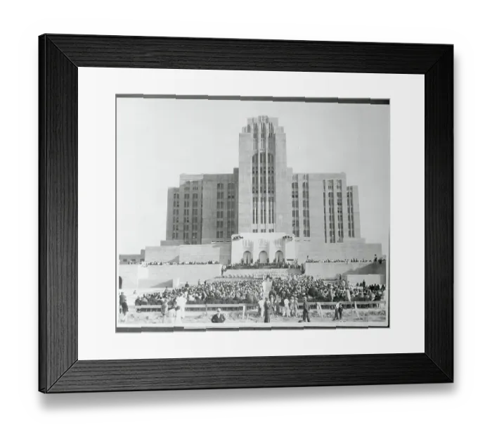 Framed Print : People Watching the Cornerstone Laying for a New Hospital Framed Print : People Watching the Cornerstone Laying for a New Hospital