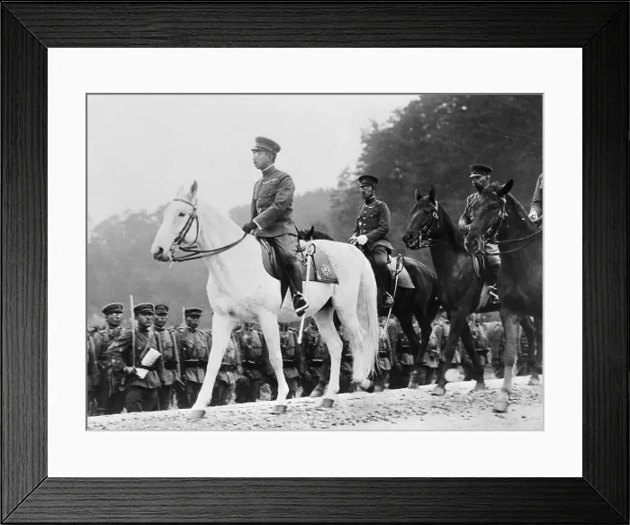 Framed Print : Hirohito Riding On Horse Framed Print : Hirohito Riding On Horse