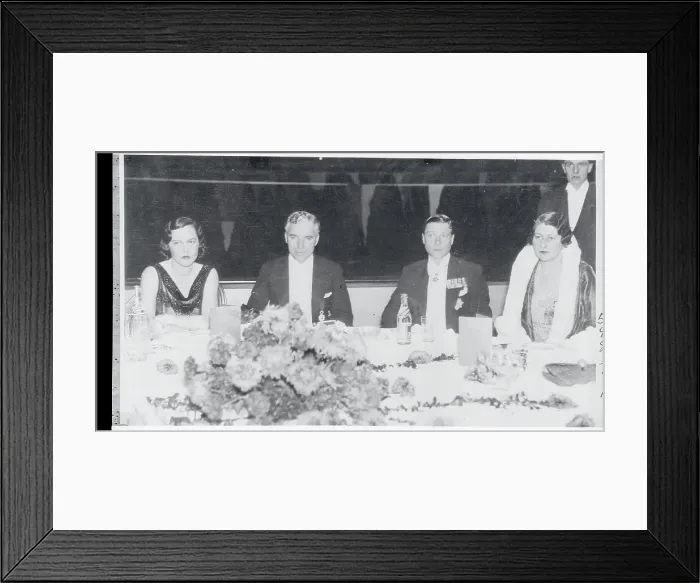 Framed Print : Charlie Chaplin Sitting Next to the Prince of Wales Framed Print : Charlie Chaplin Sitting Next to the Prince of Wales