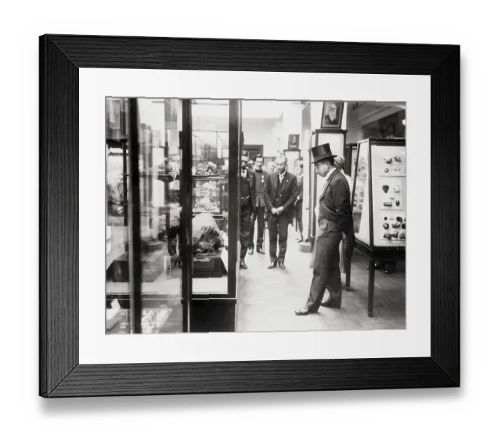 Framed Print : Hirohito Viewing Rock Exhibit Framed Print : Hirohito Viewing Rock Exhibit