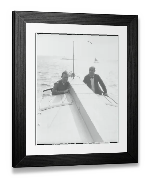 Framed Print : Portrait of Charles Lindbergh and Basil Rowe in Their Cockpits Framed Print : Portrait of Charles Lindbergh and Basil Rowe in Their Cockpits