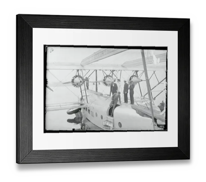 Framed Print : View of Lindbergh Boarding Plane Framed Print : View of Lindbergh Boarding Plane