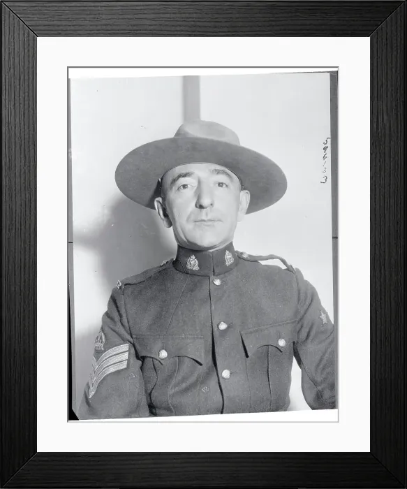 Framed Print : Portrait of Sergeant John Leonard Framed Print : Portrait of Sergeant John Leonard