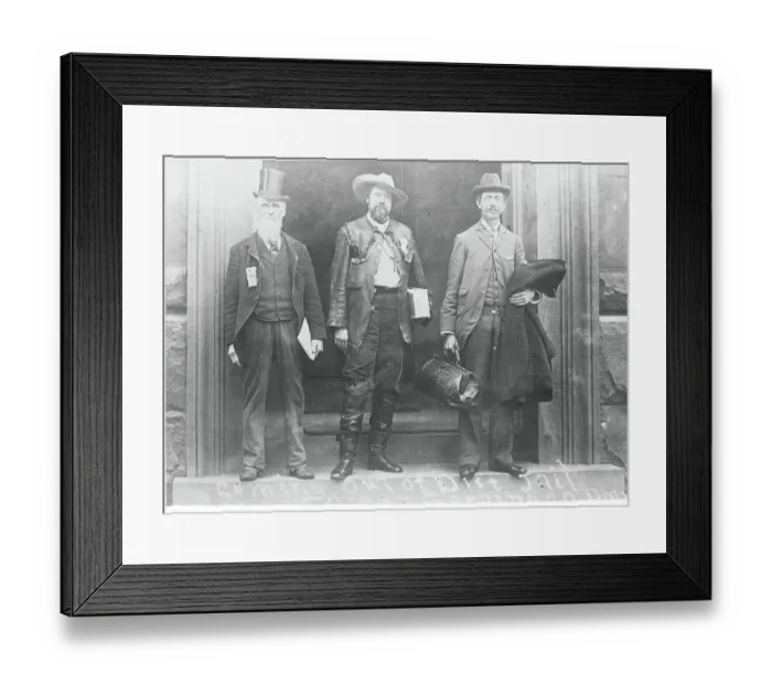 Framed Print : Christopher Columbus Jones, Carl Browne, and General Jacob S. Coxey Framed Print : Christopher Columbus Jones, Carl Browne, and General Jacob S. Coxey