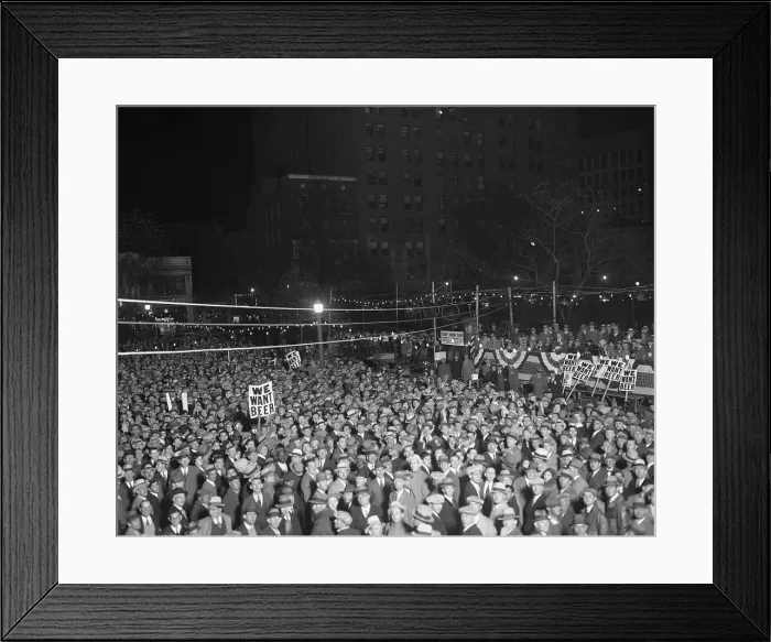Framed Print : View of People Demonstrating Against Prohibition Framed Print : View of People Demonstrating Against Prohibition