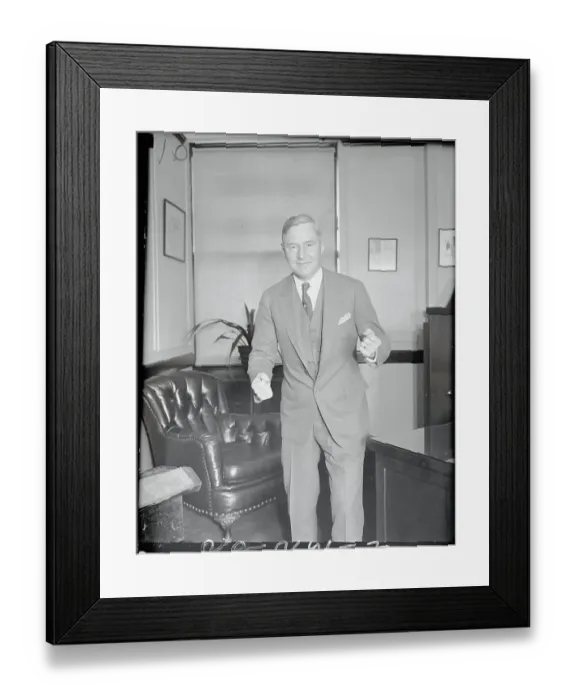 Framed Print : A. Harry Moore in an Encouraging Pose Framed Print : A. Harry Moore in an Encouraging Pose