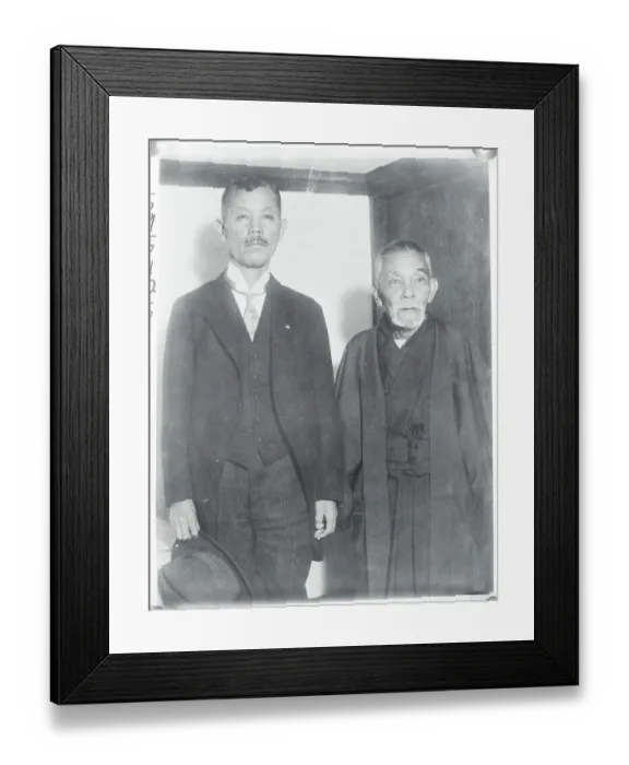 Framed Print : Tsuyoshi Inukai and Baron Riejiro Wakatsuki Posing Framed Print : Tsuyoshi Inukai and Baron Riejiro Wakatsuki Posing
