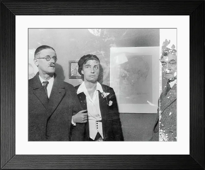 Framed Print : James Joyce with Artist Gwen Le Gallienne Framed Print : James Joyce with Artist Gwen Le Gallienne