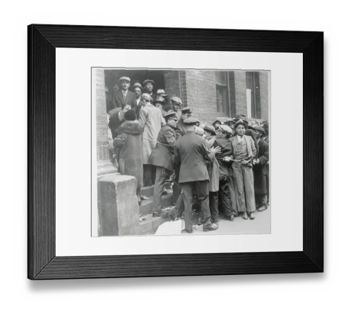 Framed Print : Unemployed Men Being Suppressed by Police Framed Print : Unemployed Men Being Suppressed by Police