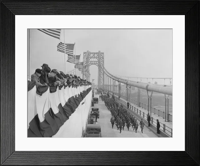 Framed Print : Opening Day Ceremonies For George Washington Bridge Framed Print : Opening Day Ceremonies For George Washington Bridge