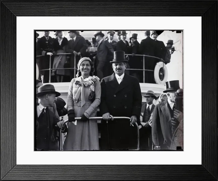 Framed Print : Pierre Laval And Daughter On Boat Framed Print : Pierre Laval And Daughter On Boat