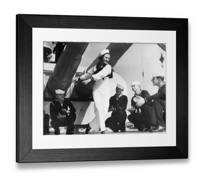 Framed Print : Ginger Rogers Dances For Sailors Framed Print : Ginger Rogers Dances For Sailors