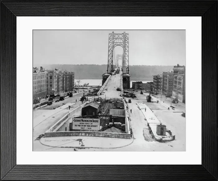 Framed Print : George Washington Bridge Under Construction Framed Print : George Washington Bridge Under Construction