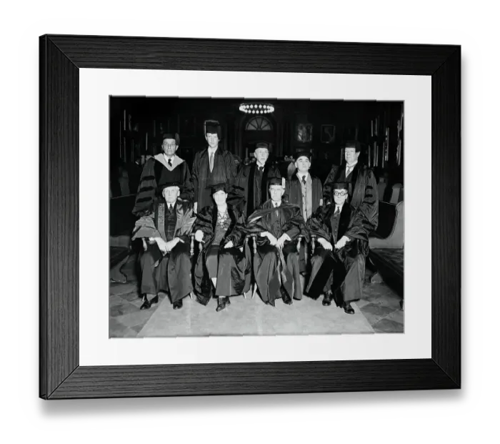 Framed Print : Portrait of Degree Recipients Framed Print : Portrait of Degree Recipients